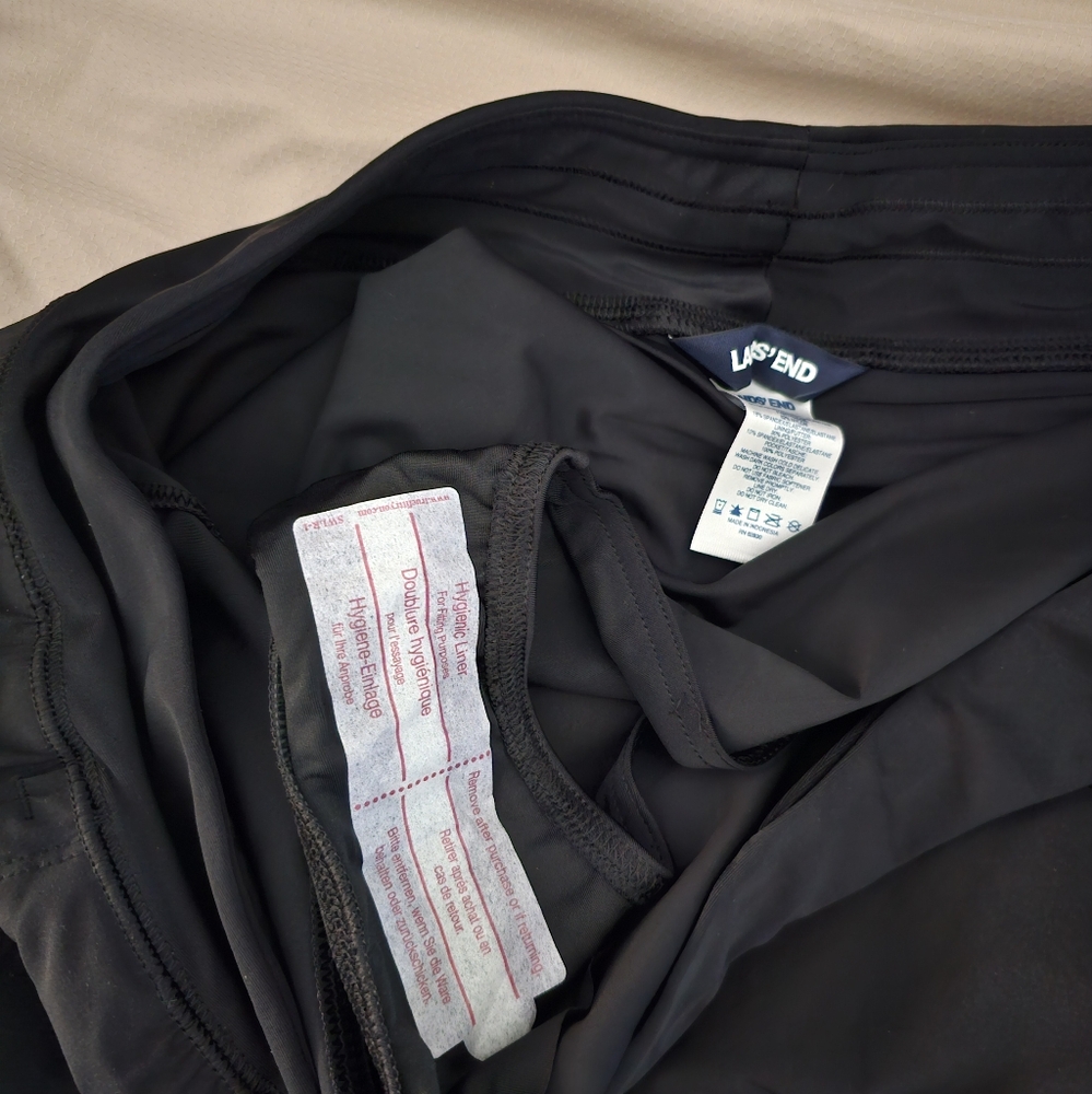 Lands' End Black Swim Shorts